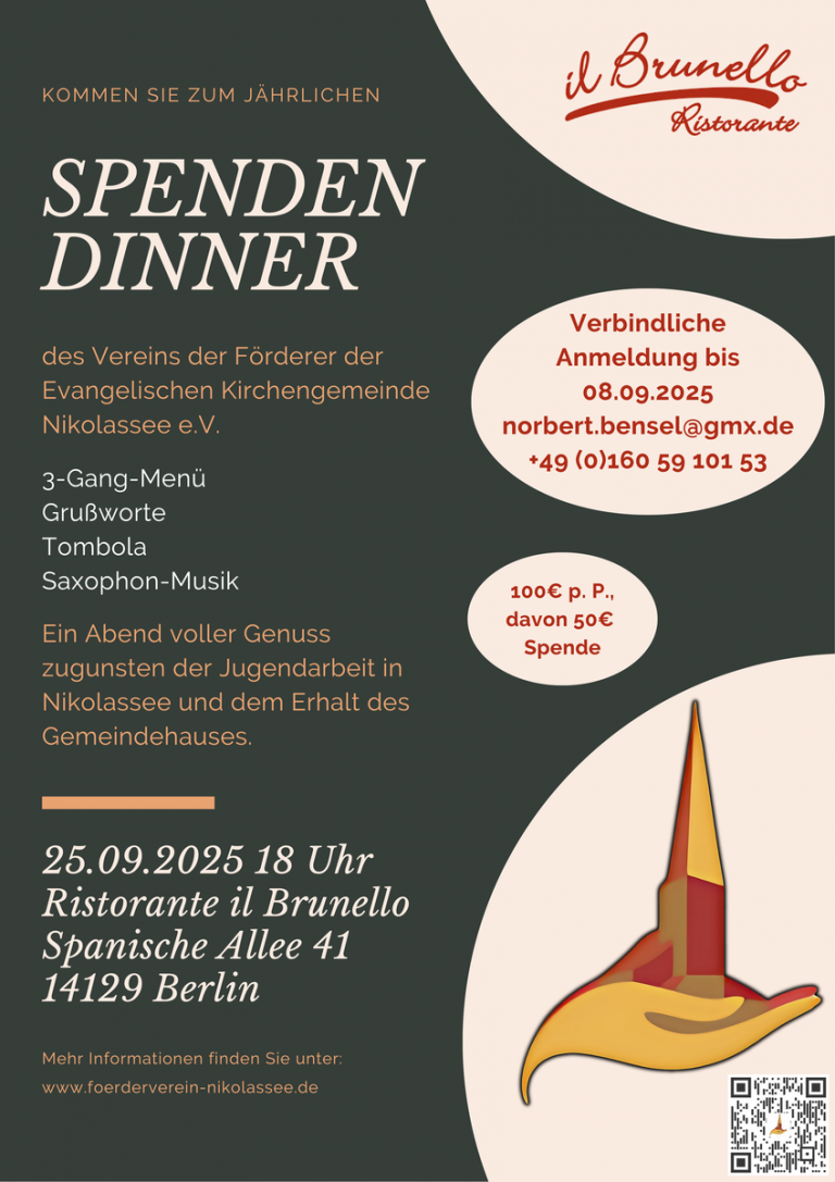 Einladung Spendendinner 2025
