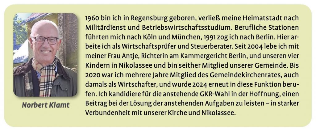 Vorstellung GKR-Kandidat Norbert Klamt