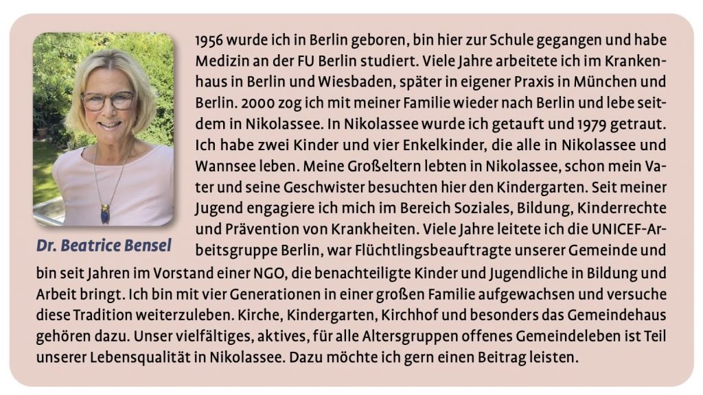 Vorstellung GKR-Kandidatin Dr. Beatrice Bensel